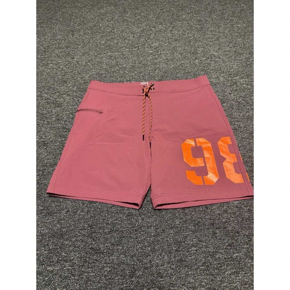 Vineyard Vines Mens Performance‎ Board Shorts 32 Maroon 98 Graphic Swim Trunks